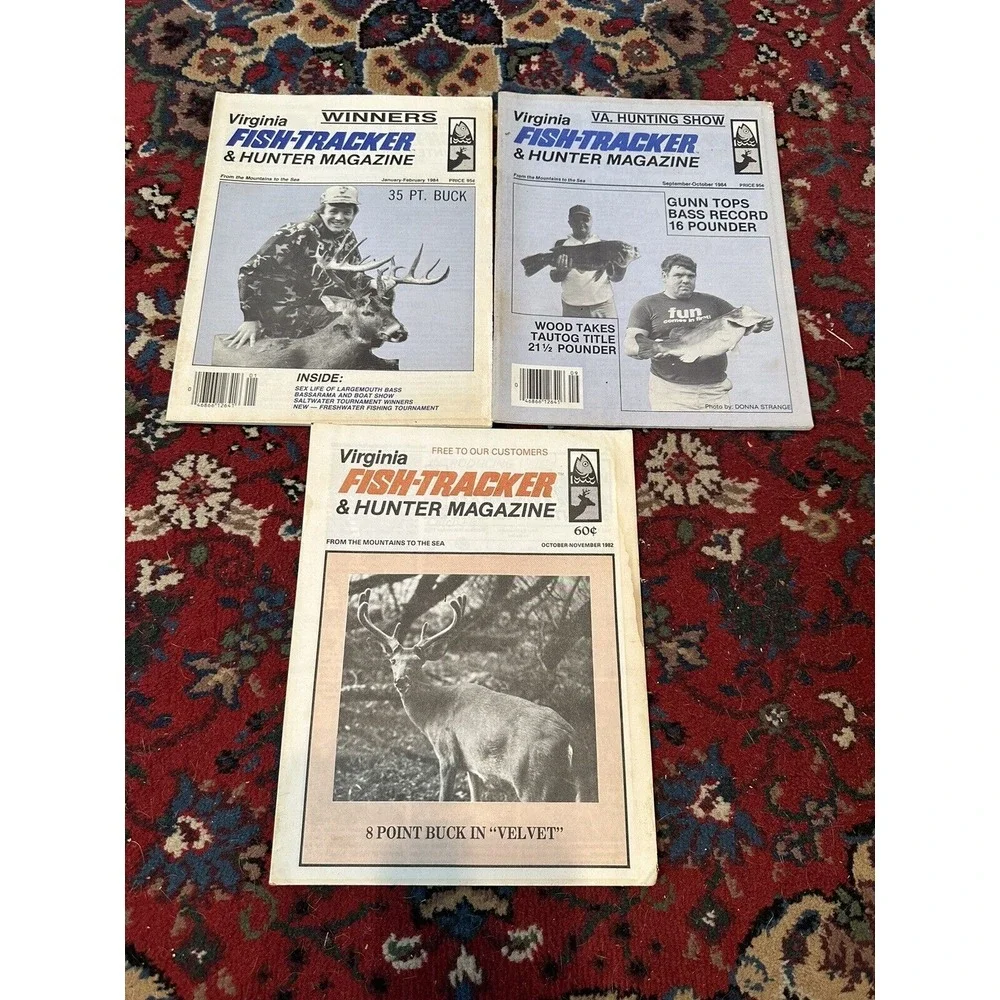 Vintage Virginia Fish Tracker And Hunter Magazine 1982 & 1984